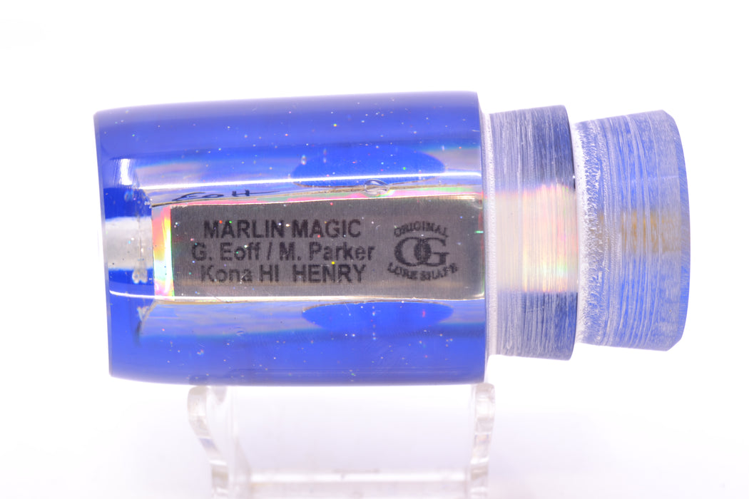 Marlin Magic Lures White Awabi Blue Back Red Eyes Henry 12" 8oz