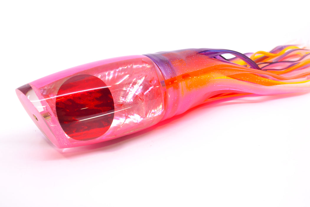 Koya Lures Pink MOP Red Eyes Large Poi Dog 16" 16oz Skirted Purple-Orange-Pink