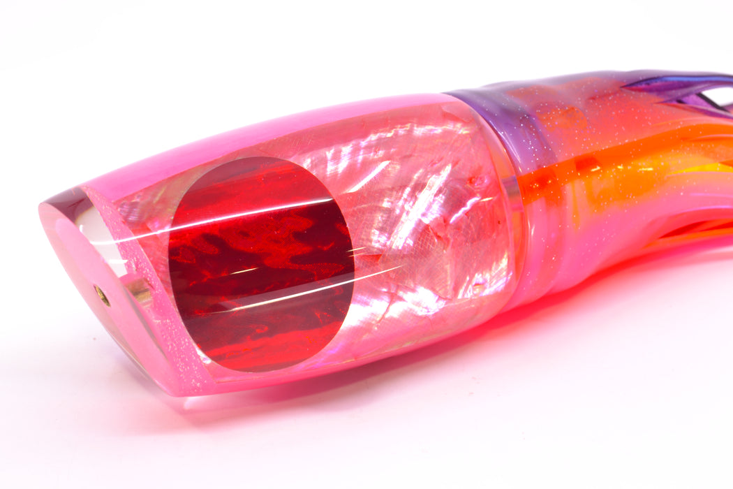 Koya Lures Pink MOP Red Eyes Large Poi Dog 16" 16oz Skirted Purple-Orange-Pink