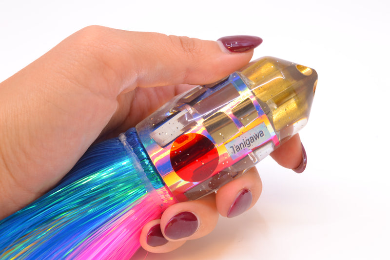 Tanigawa Lures Ice Blue-Pink Cracked Glass American Express 4-H Bullet 9"+ 9oz Strobez