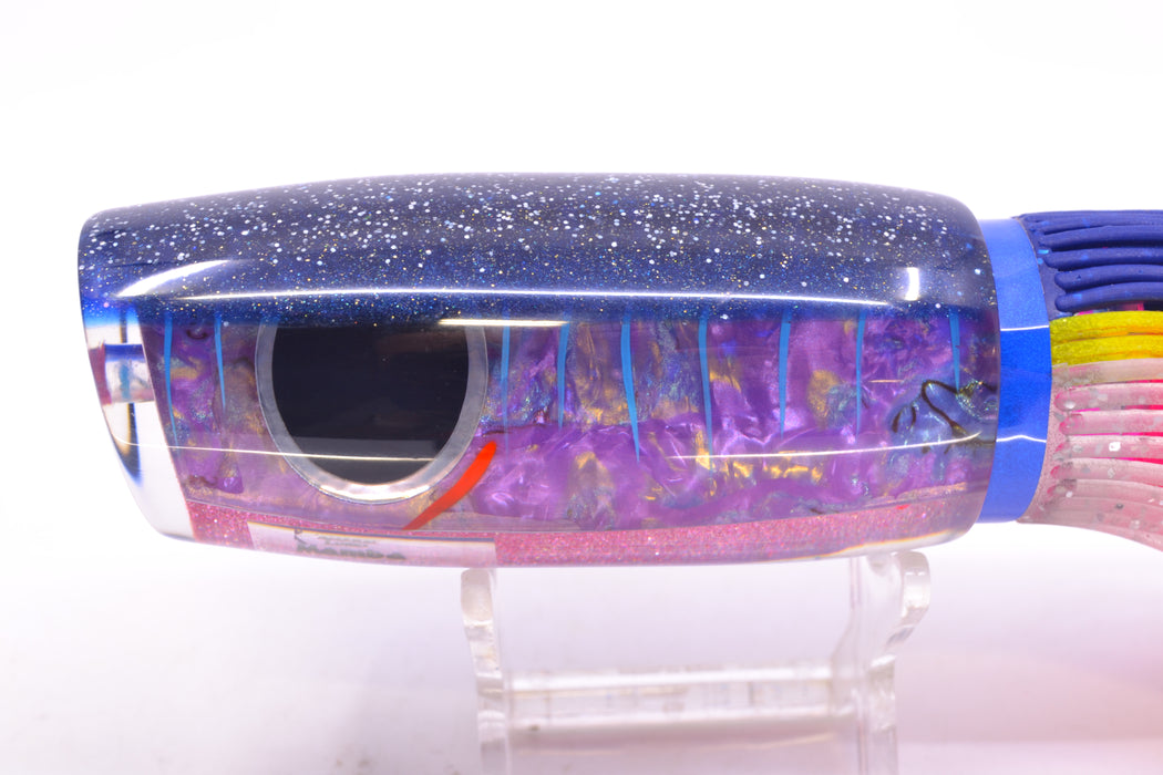 Amaral Lures Purple Marbled Abalone Ice Blue Stripes Blue Back Mamba 15" 9oz