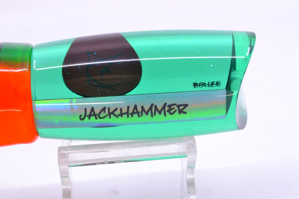 Bonze Lures Green Mirrored Red Eyes Jackhammer 10" 8.5oz Skirted Guacamaya