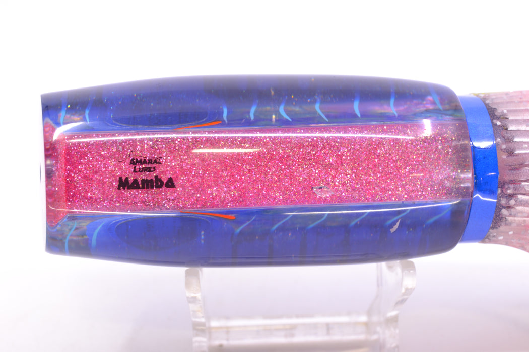 Amaral Lures Purple Marbled Abalone Ice Blue Stripes Blue Back Mamba 15" 9oz