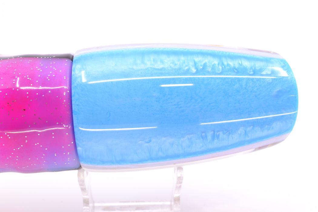 Koya Lures Silver Pearl Blue-Silver Back Red Eyes Large Poi Dog 16" 16oz Skirted Gay Bob