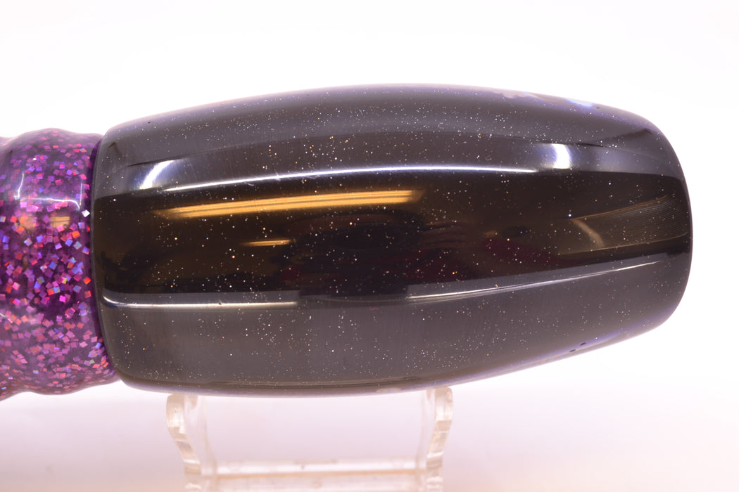 Coggin Lures Black Ellipse Dichro Black-Purple Back Maui Plunger 14" 13oz Skirted