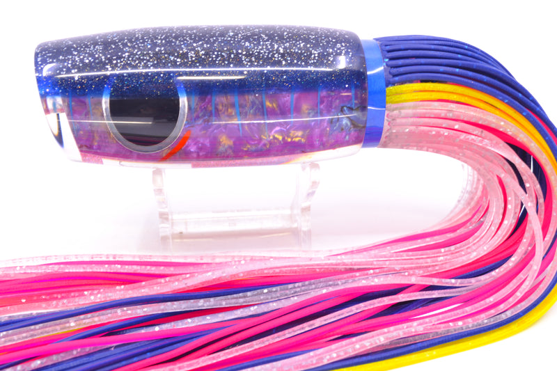Amaral Lures Purple Marbled Abalone Ice Blue Stripes Blue Back Mamba 15" 9oz