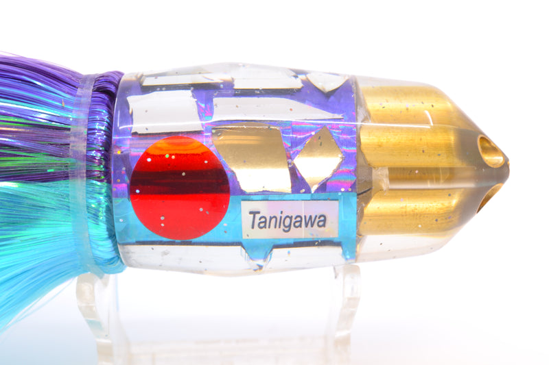 Tanigawa Lures Purple-Ice Blue Cracked Glass American Express 4-H Bullet 9"+ 9oz Strobez