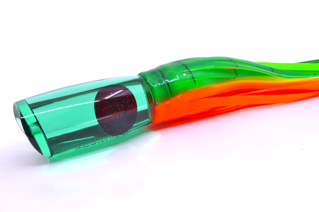 Bonze Lures Green Mirrored Red Eyes Jackhammer 10" 8.5oz Skirted Guacamaya