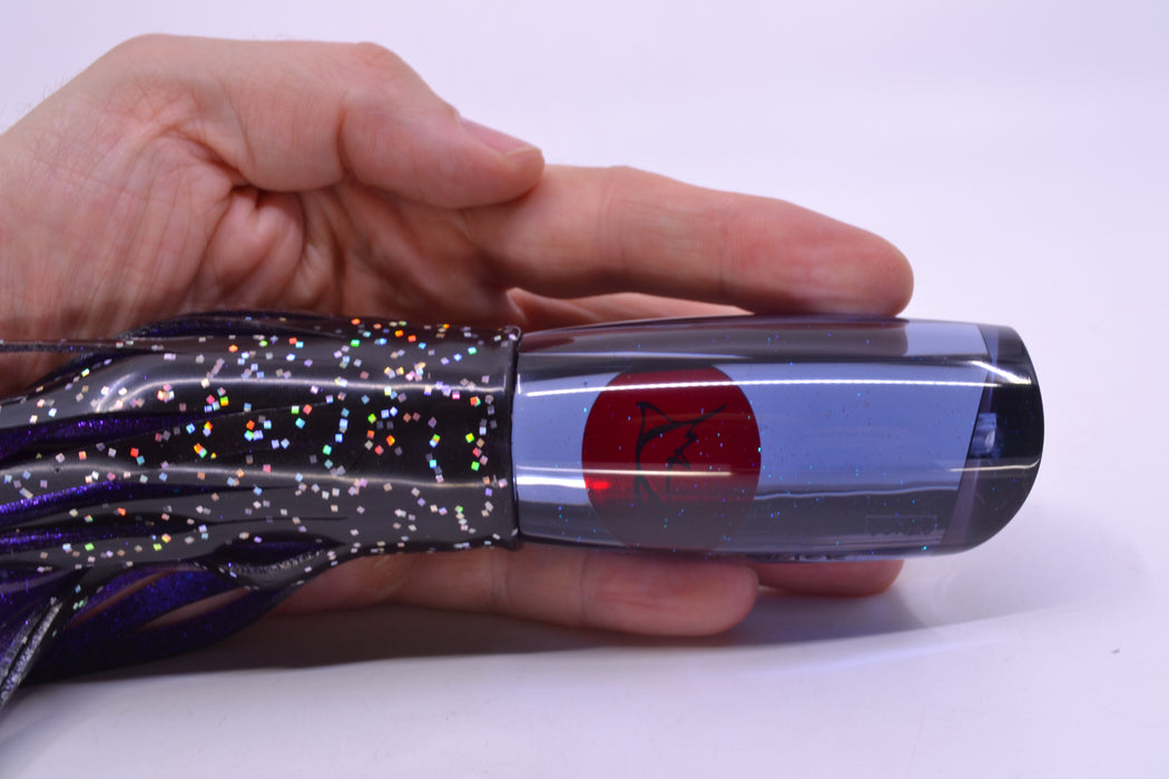 Bonze Lures Smoke Mirrored Red Eyes Jackhammer 10" 8.5oz Skirted Black/Purple
