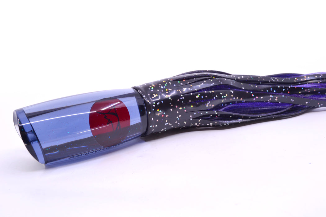 Bonze Lures Smoke Mirrored Red Eyes Jackhammer 10" 8.5oz Skirted Black/Purple