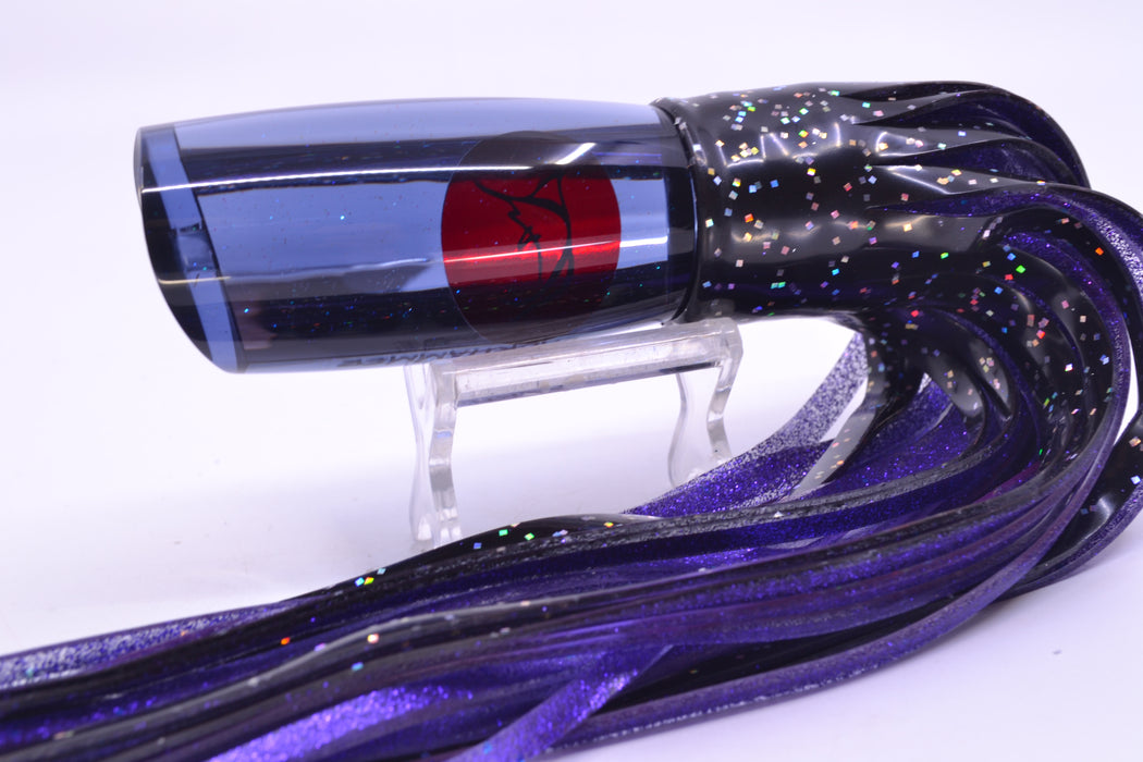 Bonze Lures Smoke Mirrored Red Eyes Jackhammer 10" 8.5oz Skirted Black/Purple
