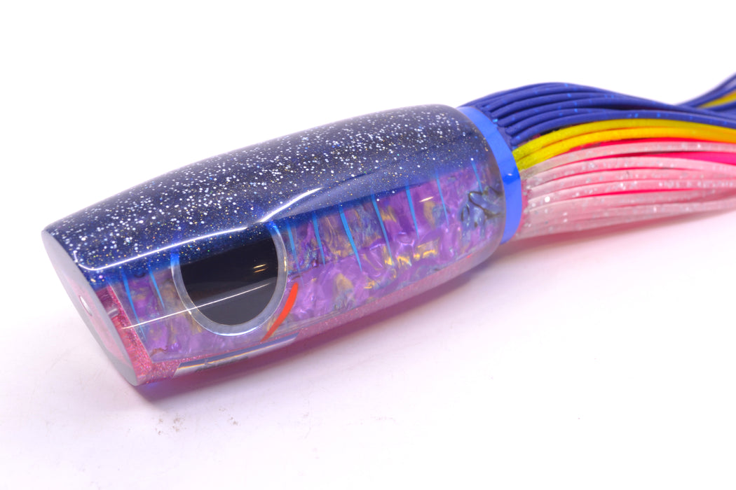 Amaral Lures Purple Marbled Abalone Ice Blue Stripes Blue Back Mamba 15" 9oz
