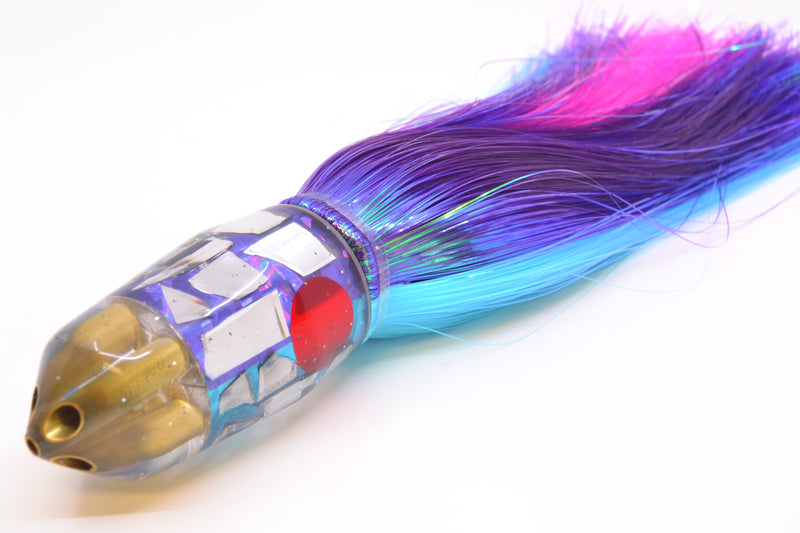 Tanigawa Lures Purple-Ice Blue Cracked Glass American Express 4-H Bullet 9"+ 9oz Strobez
