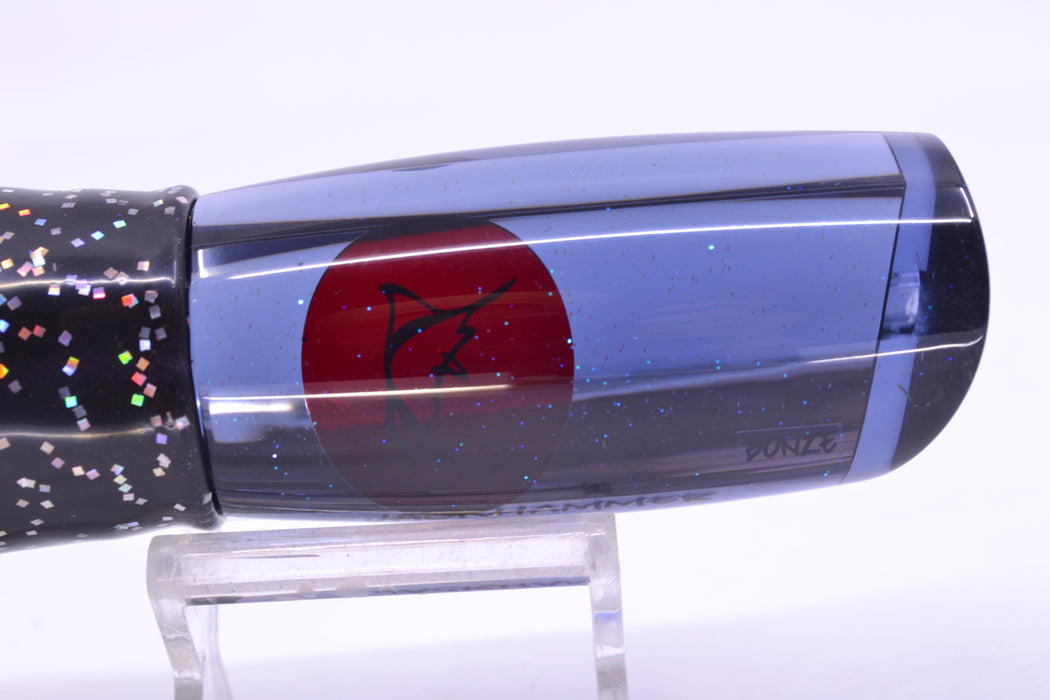 Bonze Lures Smoke Mirrored Red Eyes Jackhammer 10" 8.5oz Skirted Black/Purple