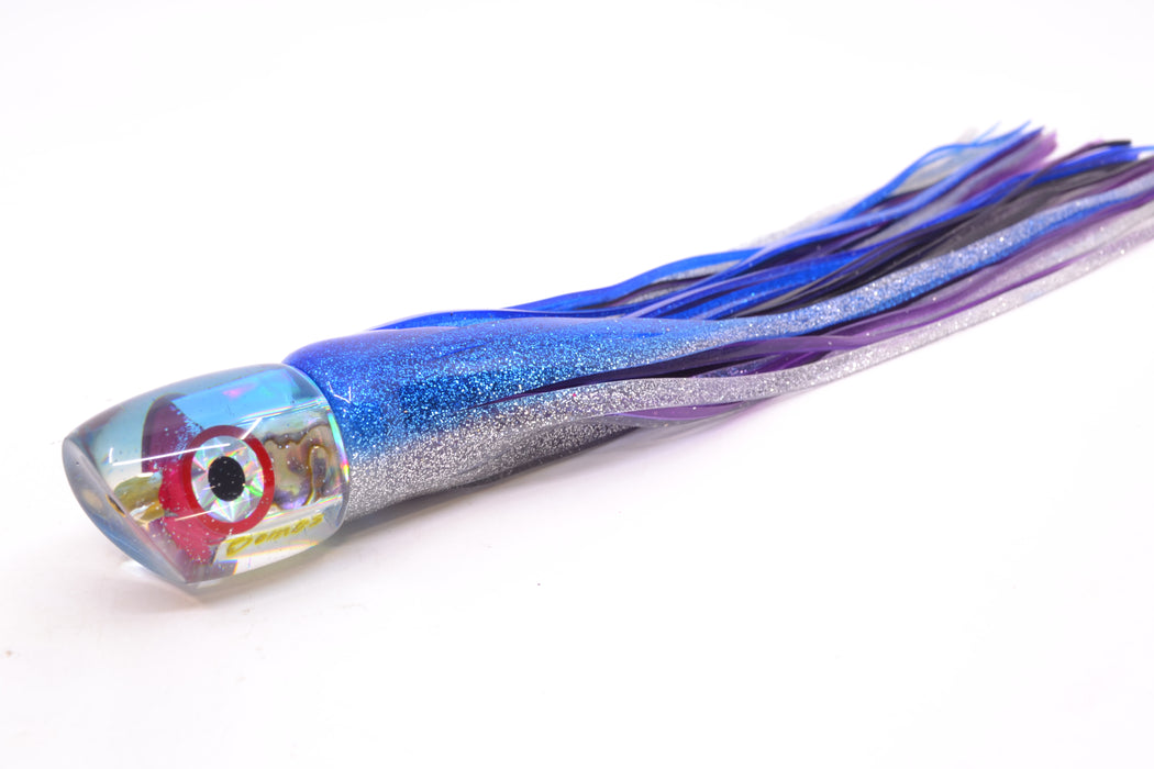 Bomboy Lures White Abalone Clear Blue Back Mini G 9" 3.5oz Skirted Blue-Silver