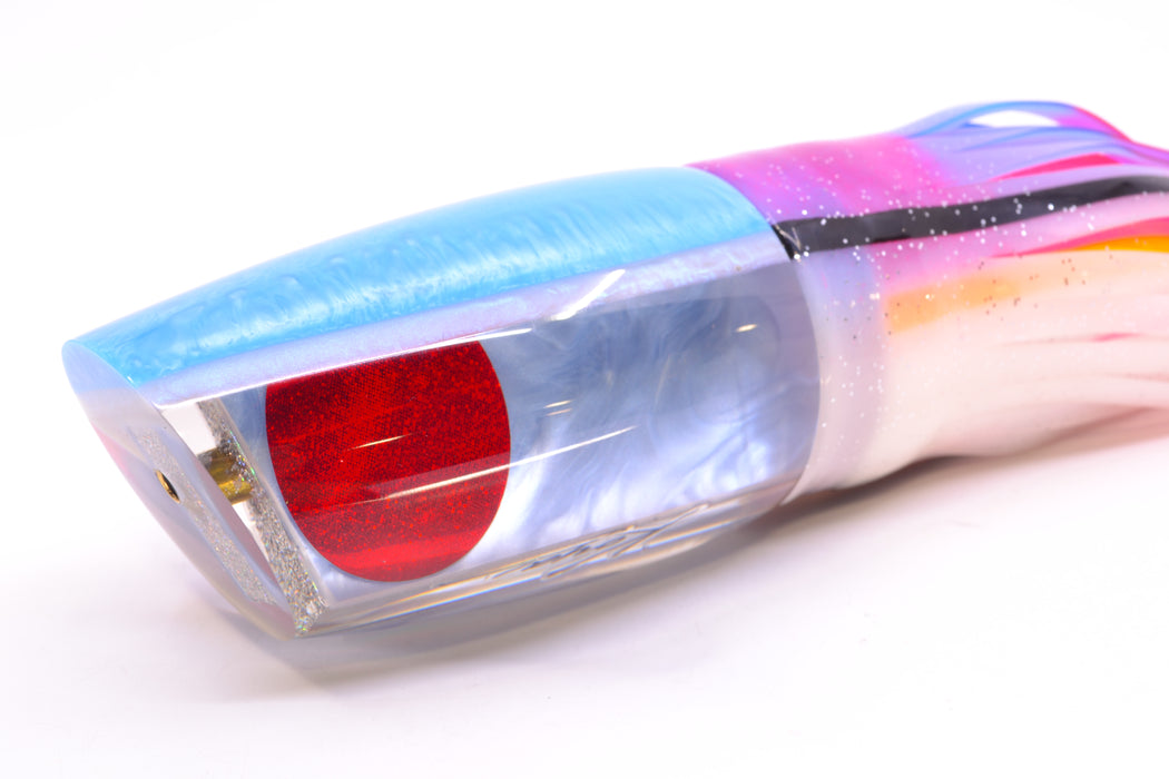 Koya Lures Silver Pearl Blue-Silver Back Red Eyes Large Poi Dog 16" 16oz Skirted Gay Bob