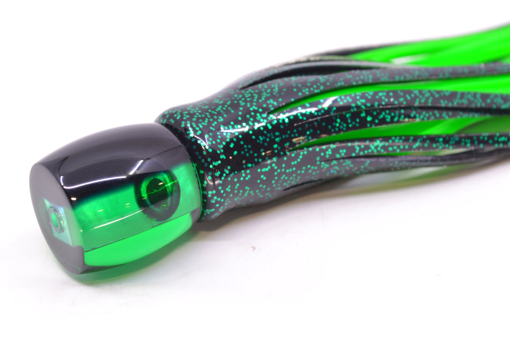 Moyes Lures Green MOP Black Back Tang 5" 3oz Skirted Black/Green