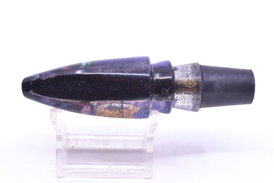 Aloha Lures Purple Rainbow Flake Black Back Super Ninja 9" 4oz GZE