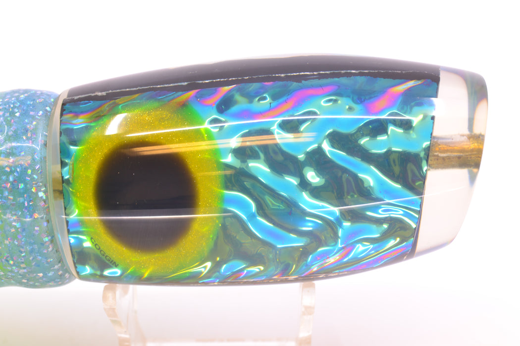 Coggin Lures Teal-Purple Dichro Maui Plunger 14" 13oz Skirted Ice Blue/Rainbow