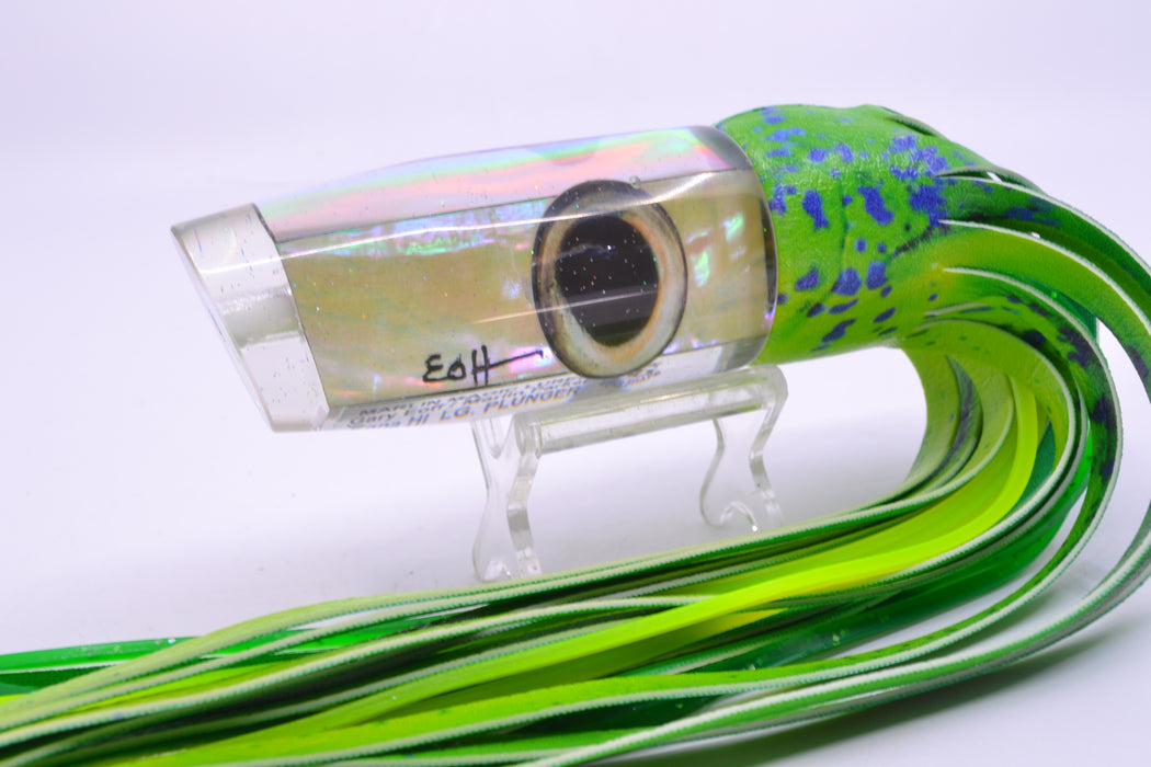 Marlin Magic White Awabi Taxi Eyes Large Plunger 12" 7.8oz ALV Vinyl Mahi