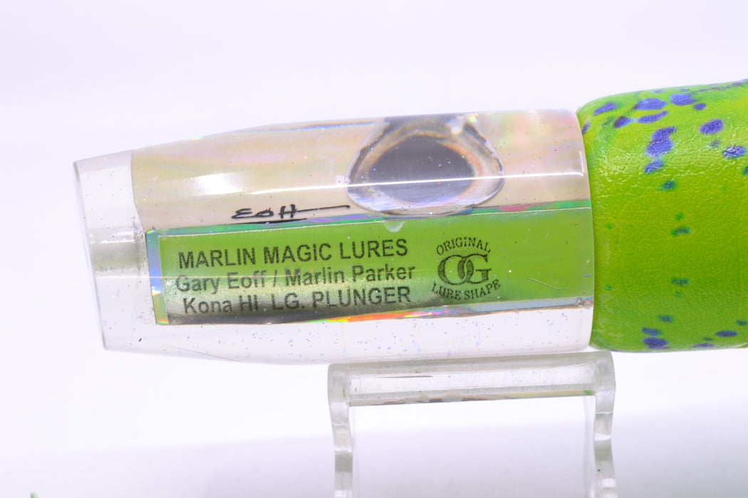 Marlin Magic White Awabi Taxi Eyes Large Plunger 12" 7.8oz ALV Vinyl Mahi