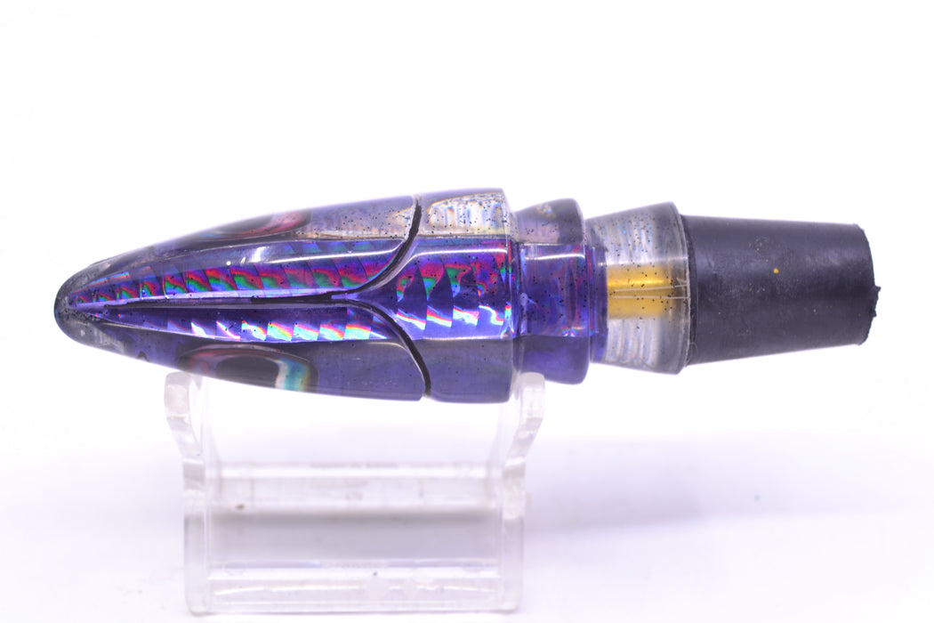 Aloha Lures Purple Rainbow Flake Black Back Super Ninja 9" 4oz GZE