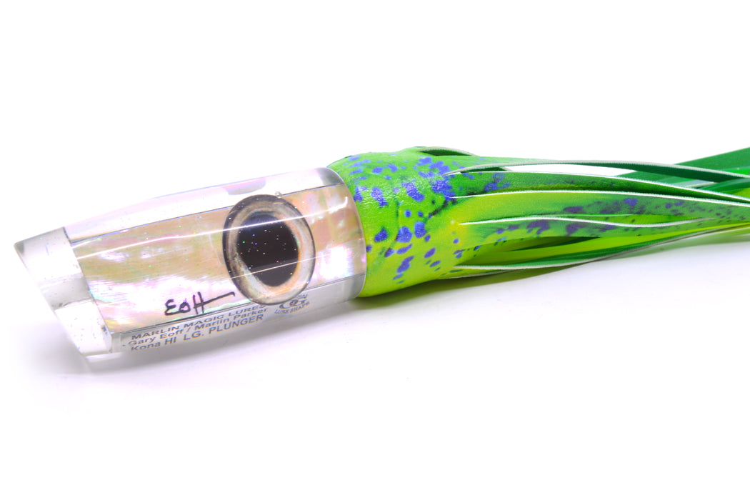 Marlin Magic White Awabi Taxi Eyes Large Plunger 12" 7.8oz ALV Vinyl Mahi