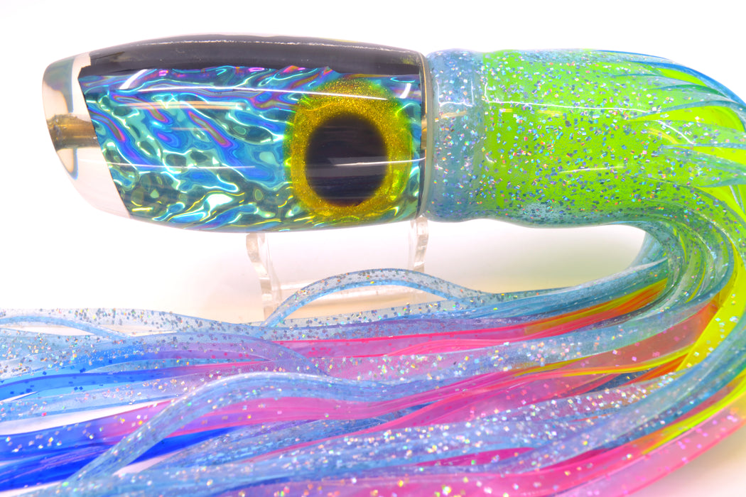 Coggin Lures Teal-Purple Dichro Maui Plunger 14" 13oz Skirted Ice Blue/Rainbow