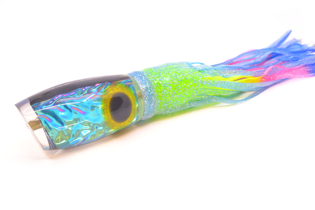 Coggin Lures Teal-Purple Dichro Maui Plunger 14" 13oz Skirted Ice Blue/Rainbow