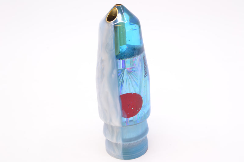 Tanigawa Lures Ice Blue Rainbow Starburst Ice Blue Back Red Eyes 2-Hole Bullet 9"+ 7.8oz