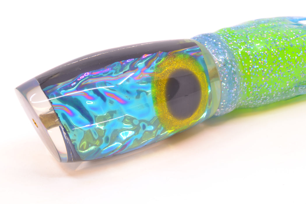 Coggin Lures Teal-Purple Dichro Maui Plunger 14" 13oz Skirted Ice Blue/Rainbow