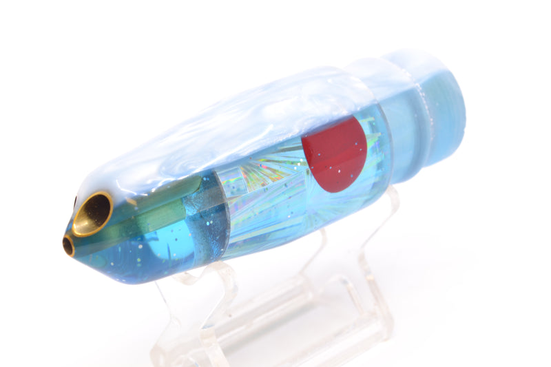 Tanigawa Lures Ice Blue Rainbow Starburst Ice Blue Back Red Eyes 2-Hole Bullet 9"+ 7.8oz