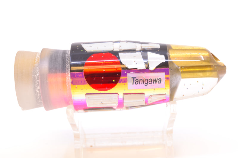 Tanigawa Lures Black-Pink Rainbow Cracked Glass Red Eyes 2-Hole Bullet 9"+ 7.8oz