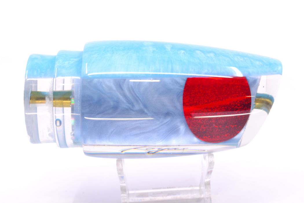 Koya Lures Ice Blue Pearl Ice Blue Back Red Eyes Large Poi Dog 16" 12oz