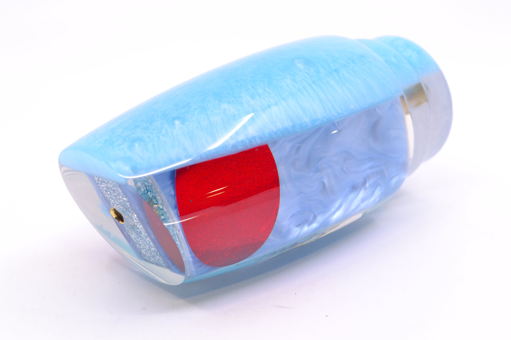 Koya Lures Ice Blue Pearl Ice Blue Back Red Eyes Large Poi Dog 16" 12oz