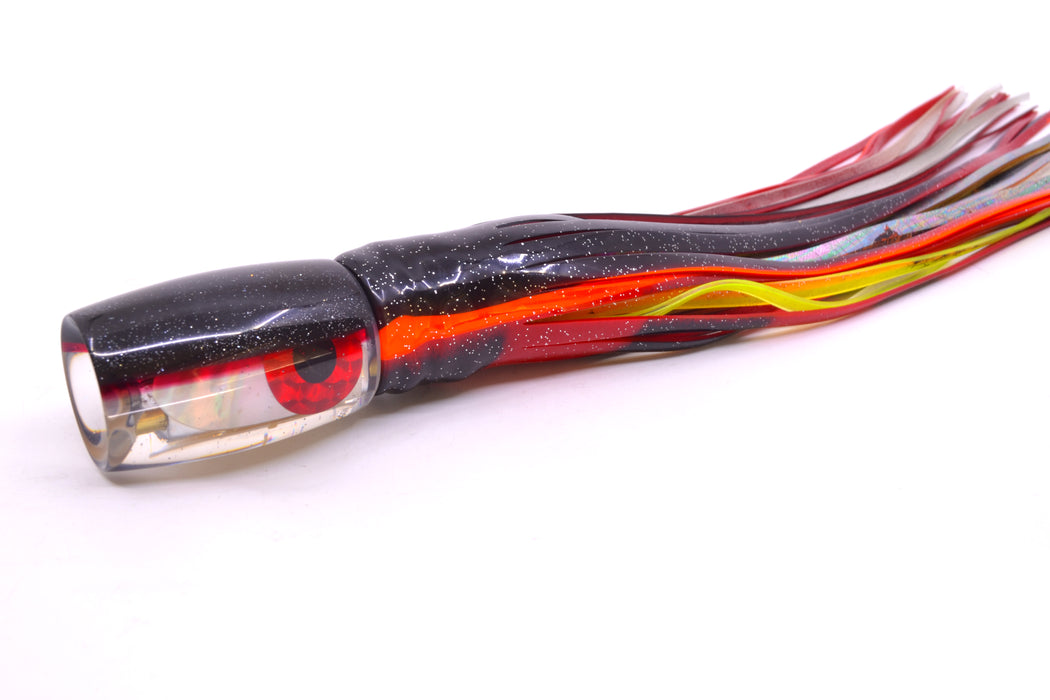 Coggin Lures Real White MOP Black-Red Back 4-Hole Kilauea Tado Invert 9" 5.5oz Skirted