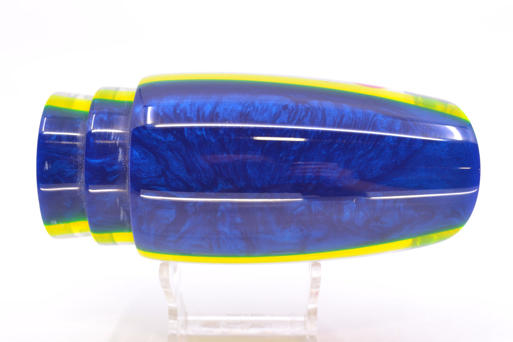 Koya Lures White Pearl Blue-Yellow Back Red Eyes Large Poi Dog 16" 12oz