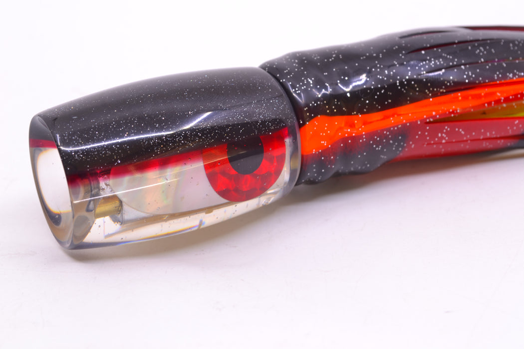 Coggin Lures Real White MOP Black-Red Back 4-Hole Kilauea Tado Invert 9" 5.5oz Skirted