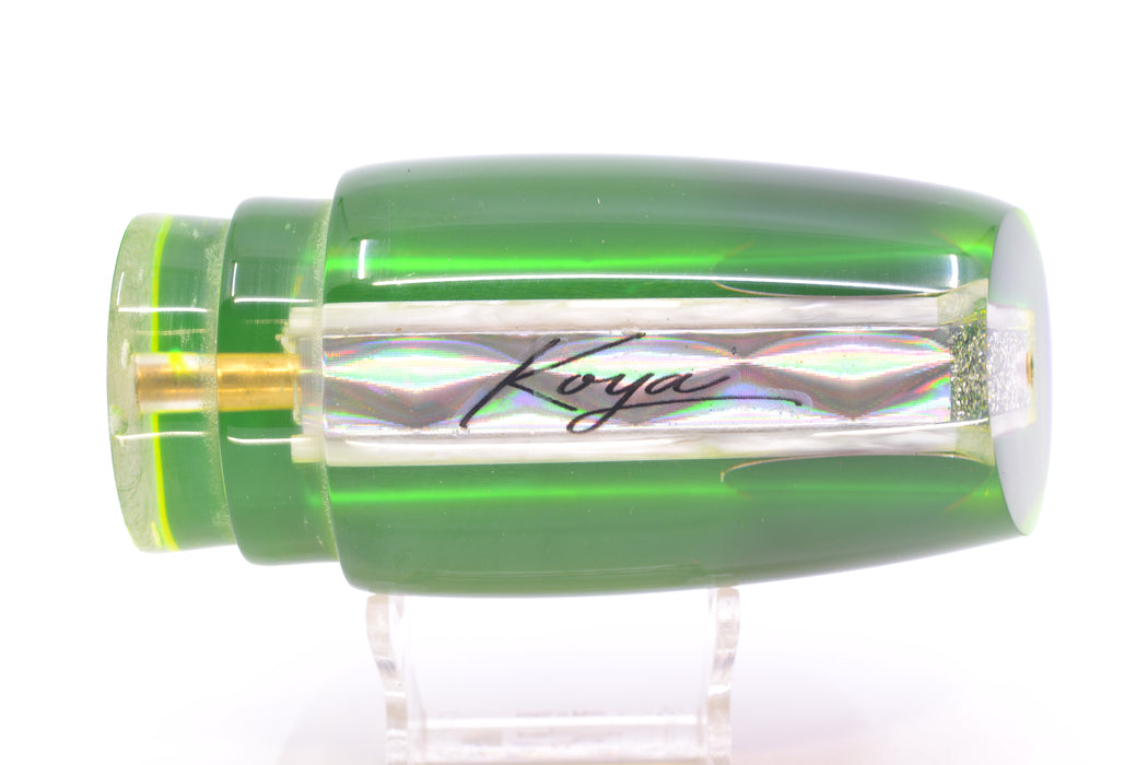 Koya Lures White Pearl Blue-Yellow Back Red Eyes Large Poi Dog 16" 12oz