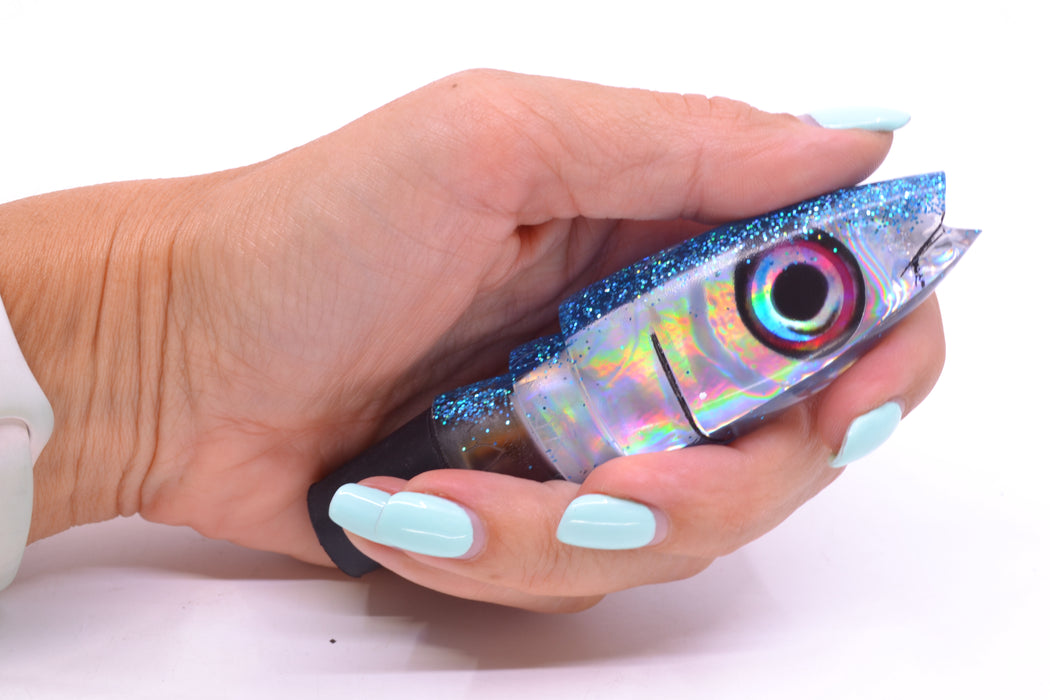 Aloha Lures Silver Rainbow Ice Blue Back Super Ninja 9" 4oz GZE