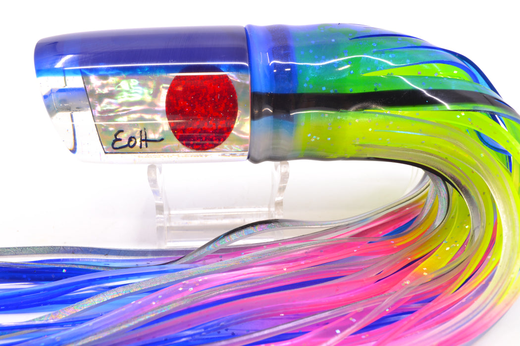 Marlin Magic White Awabi Blue Back Red Eyes Henry 12" 11.5oz Skirted Blue Skipjack/Rainbow