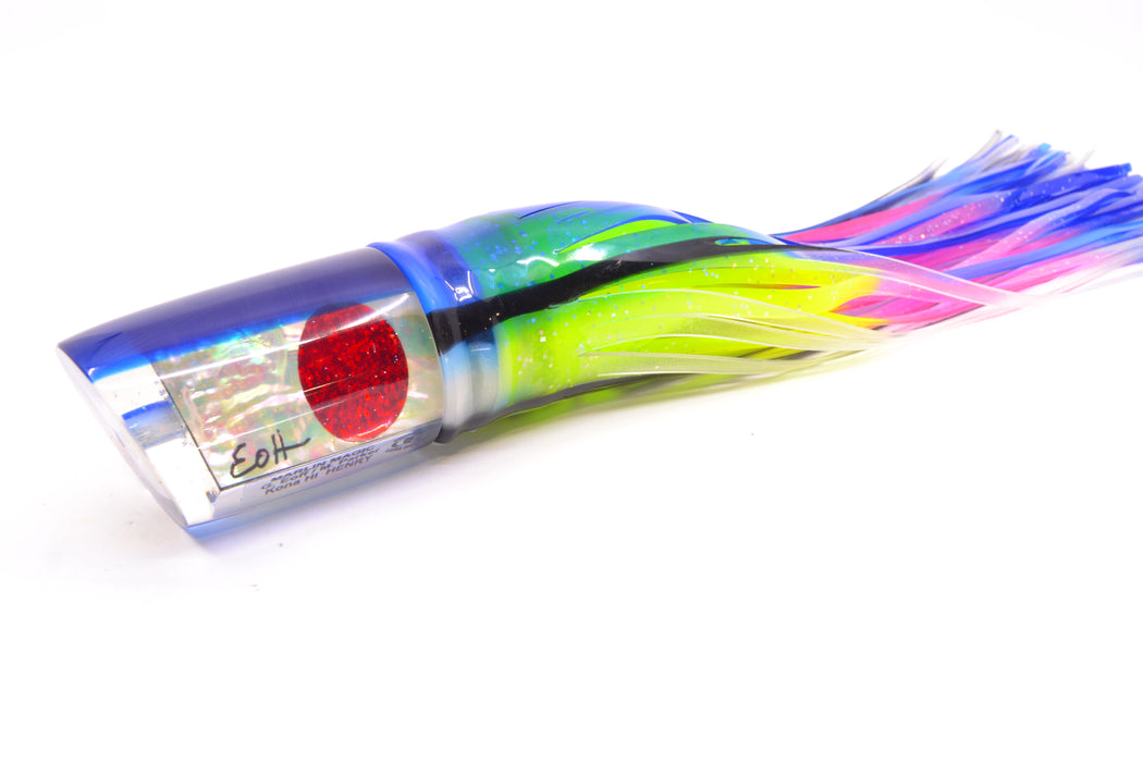 Marlin Magic White Awabi Blue Back Red Eyes Henry 12" 11.5oz Skirted Blue Skipjack/Rainbow