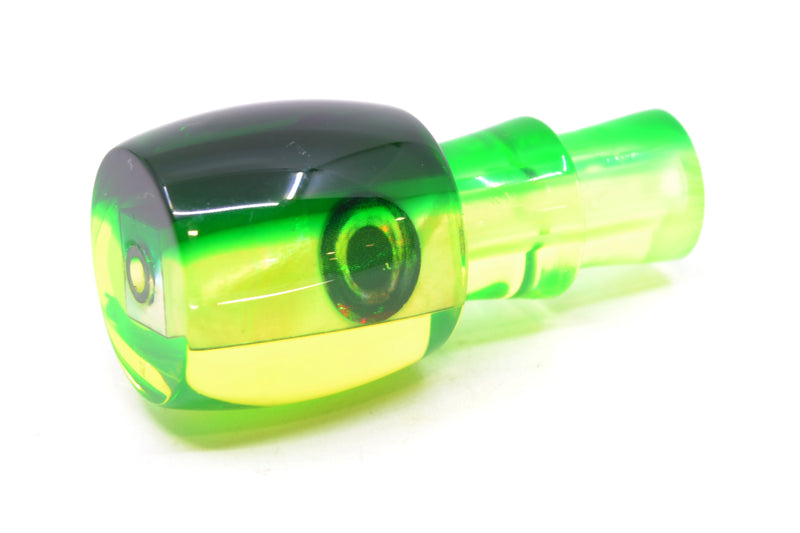 Moyes Lures Chartreuse MOP Green Back Taxi Eyes Tang 5" 1oz