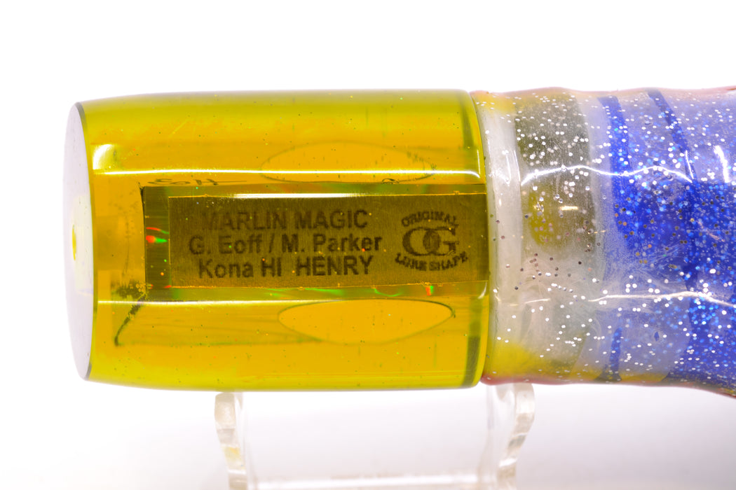 Marlin Magic Green/Gold Awabi Taxi Eyes Henry 12" 11.5oz Skirted Blue & Gold Bars