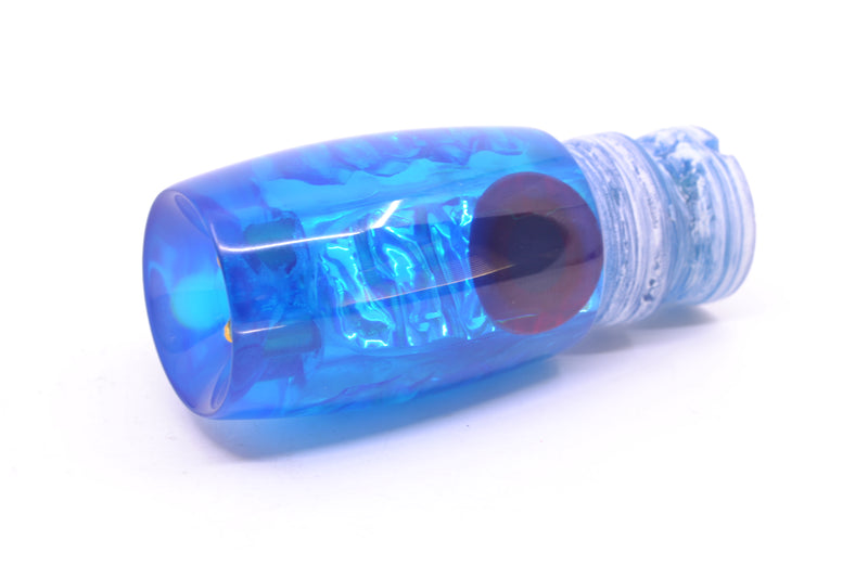Coggin Lures Blue Rainbow Dichro Black-Red Eyes Kilauea Tado Invert 9" 2.2oz
