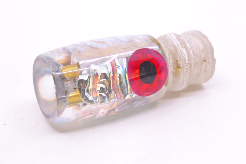 Coggin Lures Ice Rainbow Dichro Black-Red Eyes Kilauea Tado Invert 9" 2.2oz