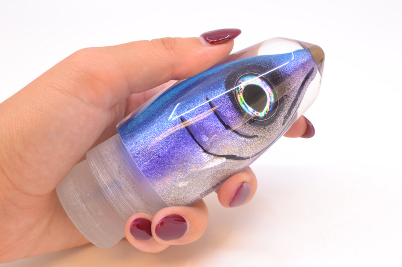 Tsutomu Lures Blue-Purple-Silver Fish Head Benchmark Bullet 12" 5.3oz