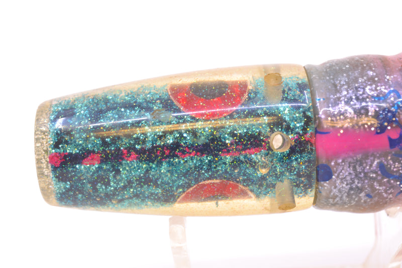Unknown Silver Rainbow Scale Blue Back Jetted Smoker 9" 5oz Skirted New Pre-Owned