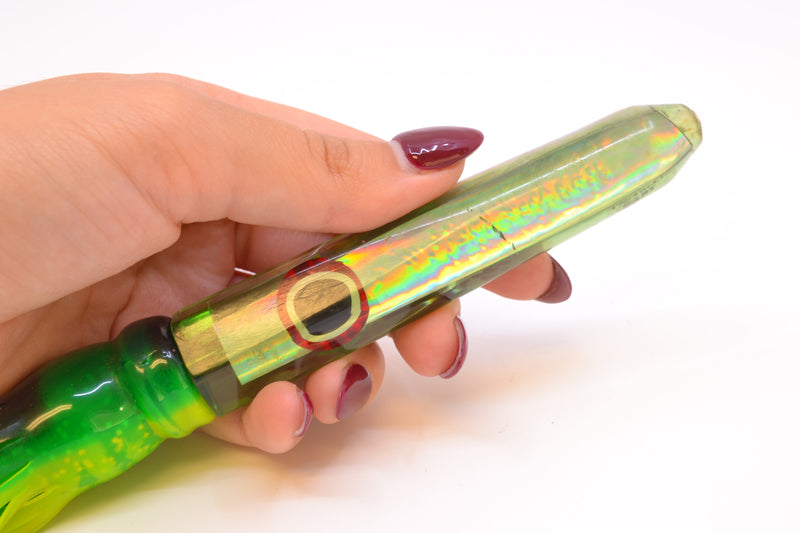 TN-Tackle Pale Green Rainbow Dart 7" 4.5oz Skirted Green & Black Bars New Pre-Owned