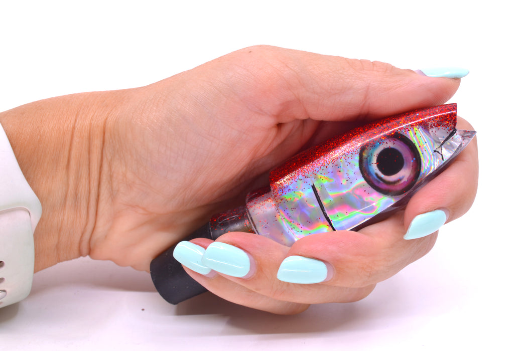 Aloha Lures Silver Rainbow Red Back Super Ninja 9" 4oz GZE